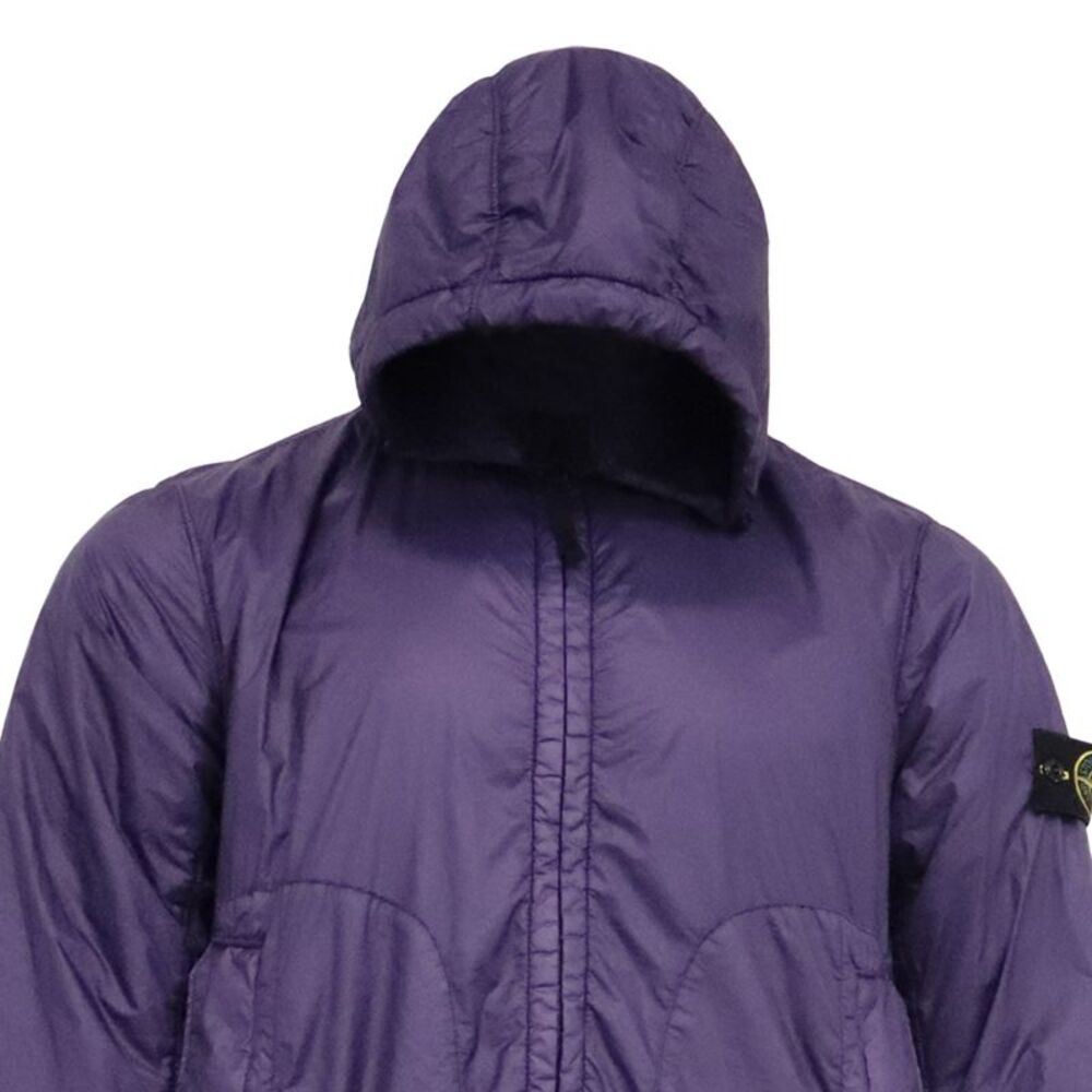 Stone Island Hooded Puffer Jacket in Purple Nylon - Picture 3 of 10